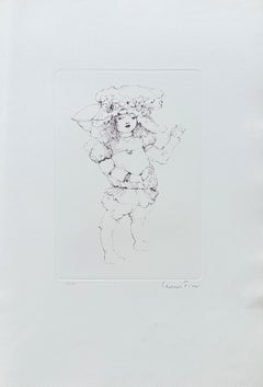 Vintage Young Lady - Original Etching Hand Signed & Numbered