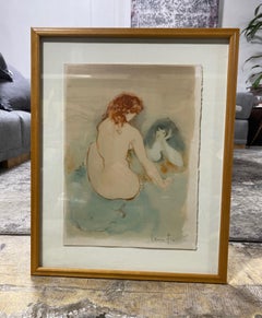 Leonor Fini Signed Framed Beautiful Lithograph Print Deux Femmes, circa 1970s