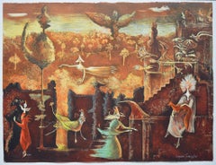 Leonora Carrington 2 British Mexican Master Art Lithograph Ld Ed Facsimile Sign