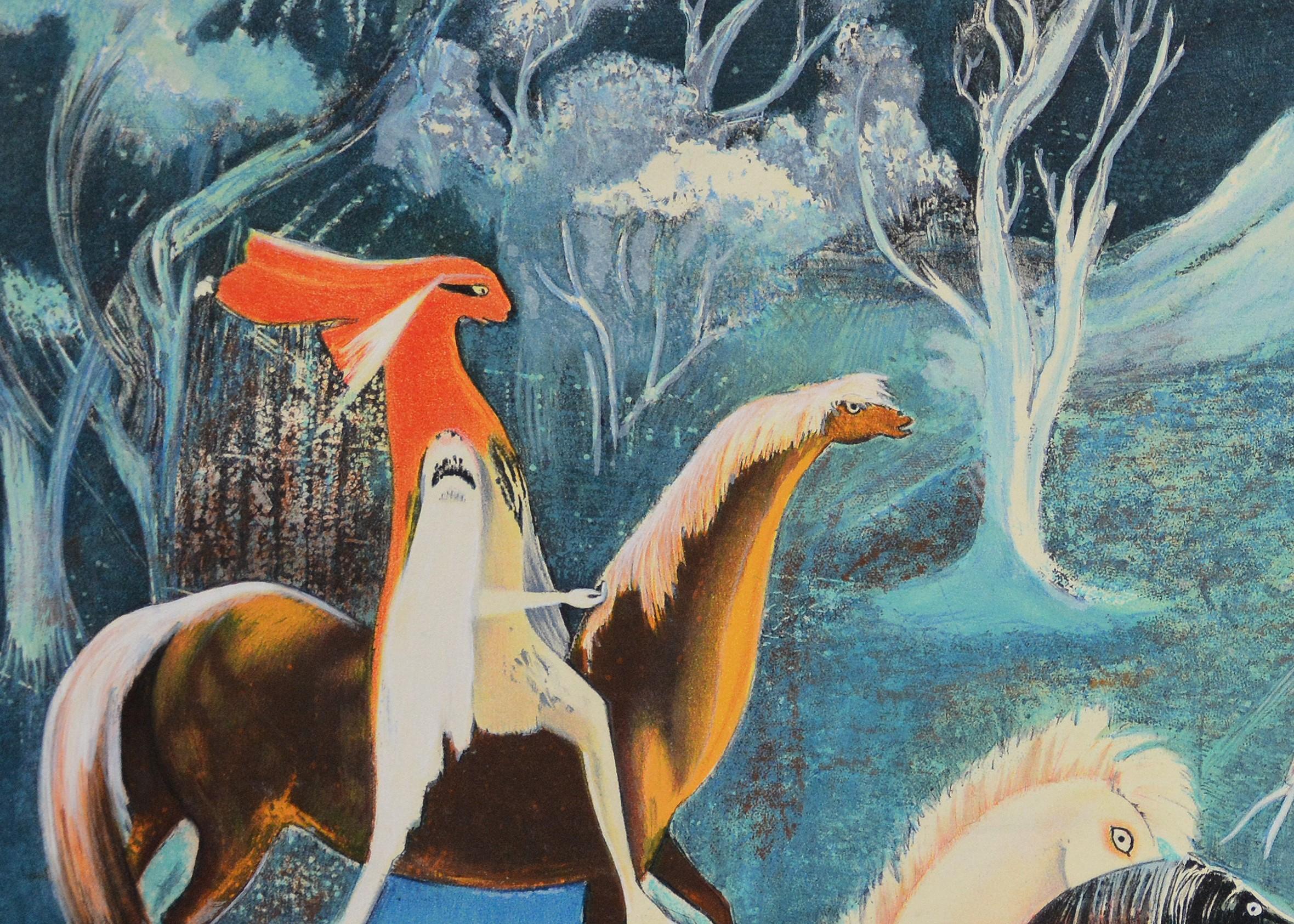 Leonora Carrington 4 - Lithographie de maître mexicain d'art britannique Ld Ed Facsimile Sign en vente 2