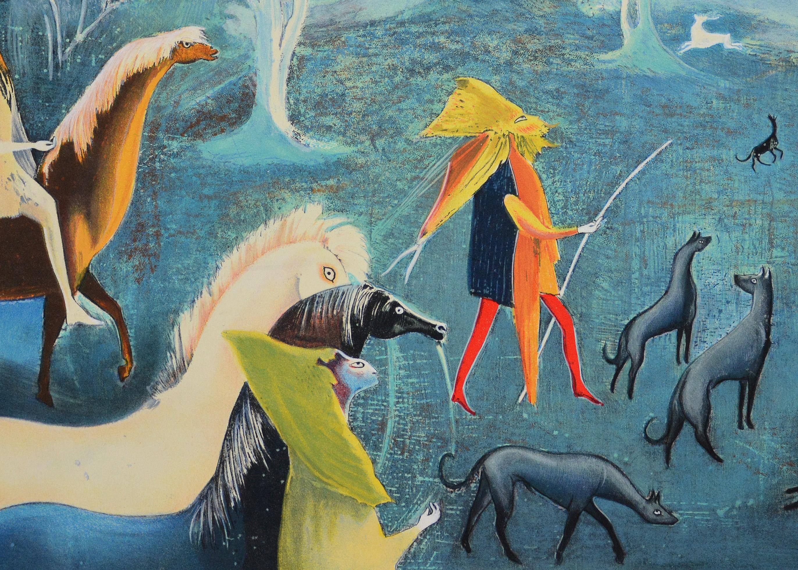 Leonora Carrington 4 - Lithographie de maître mexicain d'art britannique Ld Ed Facsimile Sign en vente 3