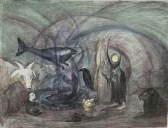 Leonora Carrington, "Crow Soup, " color lithograph, hand signed