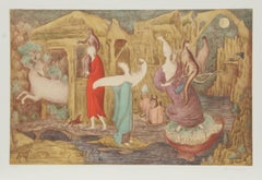 Tuesday, Surrealist Lithograph by Leonora Carrington