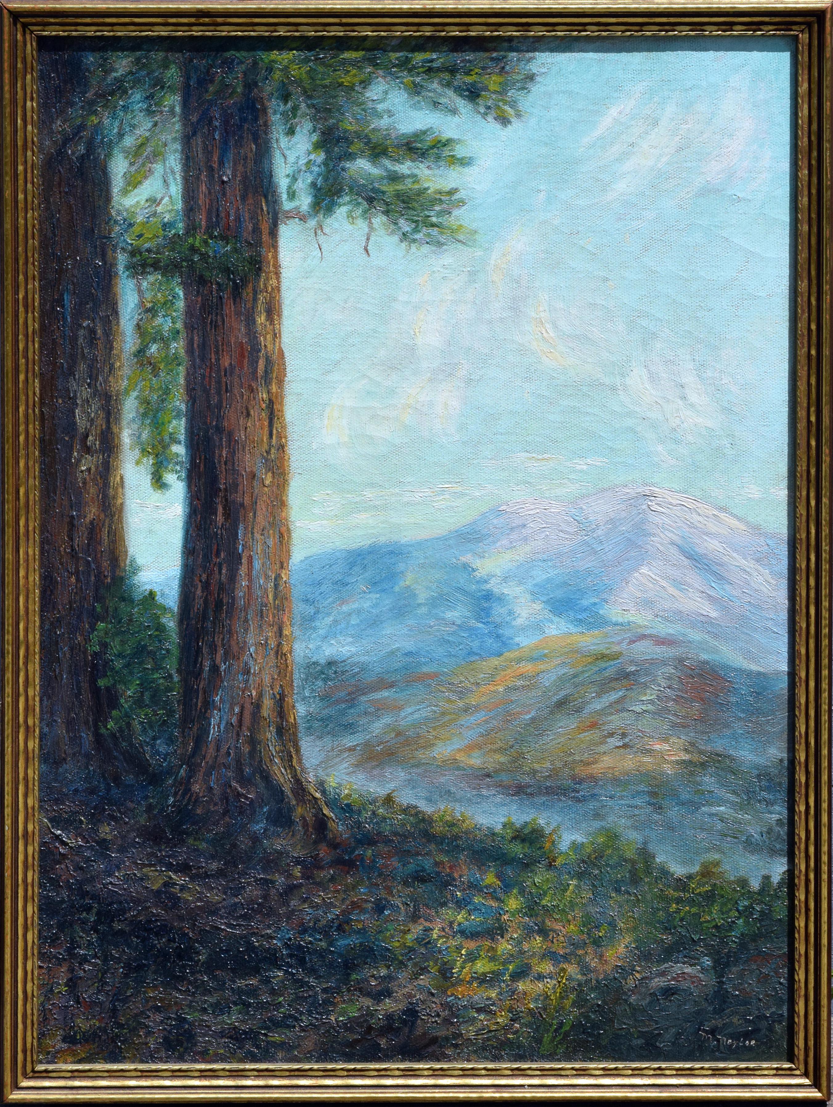 Leonora M. Naylor Penniman Landscape Painting - Redwood Groves - II, Santa Cruz County 1924