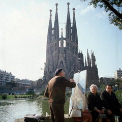A Quiet Moment at the Sagrada Família, Barcelona, 1960s
