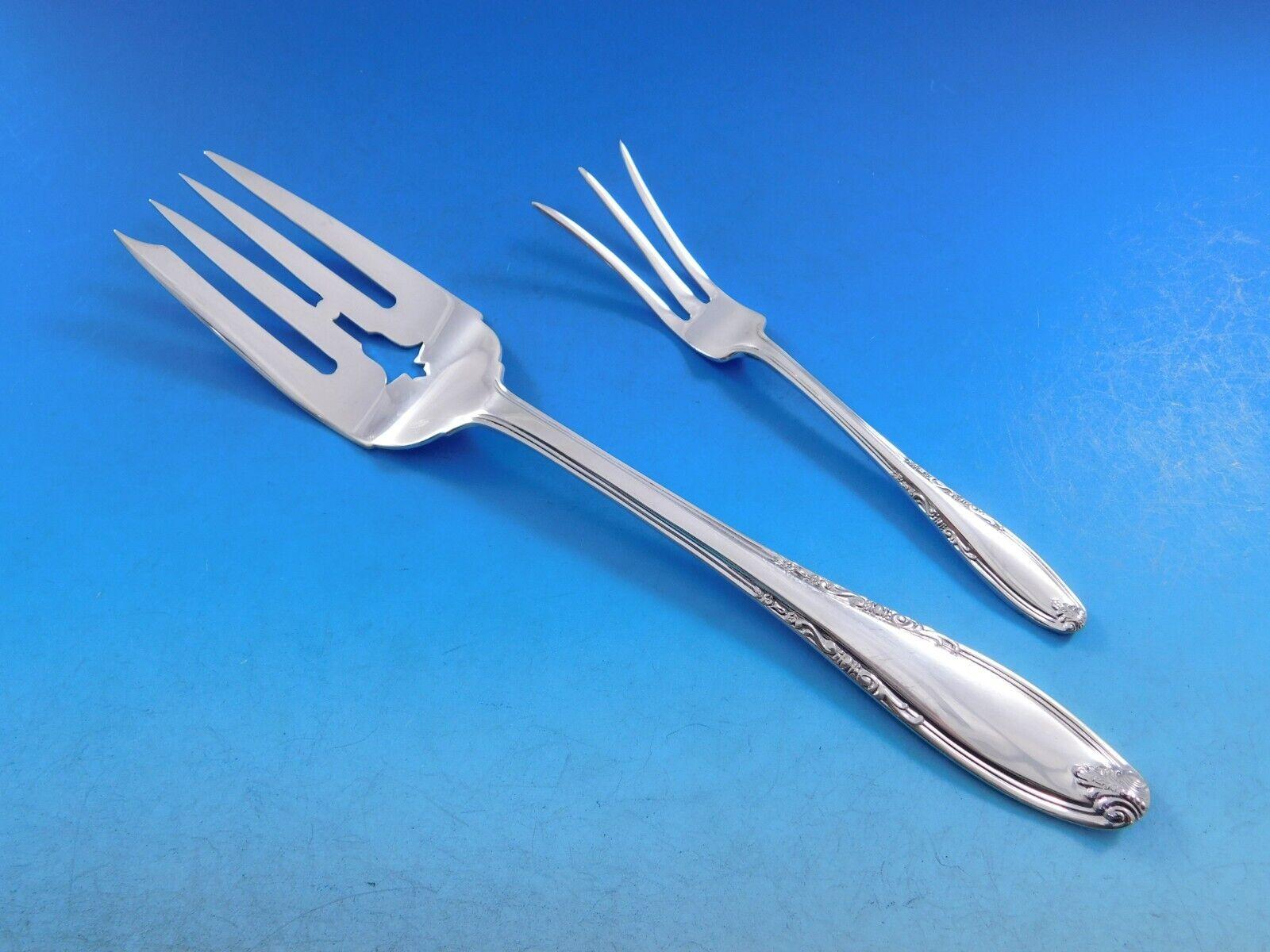 Leonore by Manchester Sterling Silver Flatware Set for 8 Service 84 pcs For Sale 2
