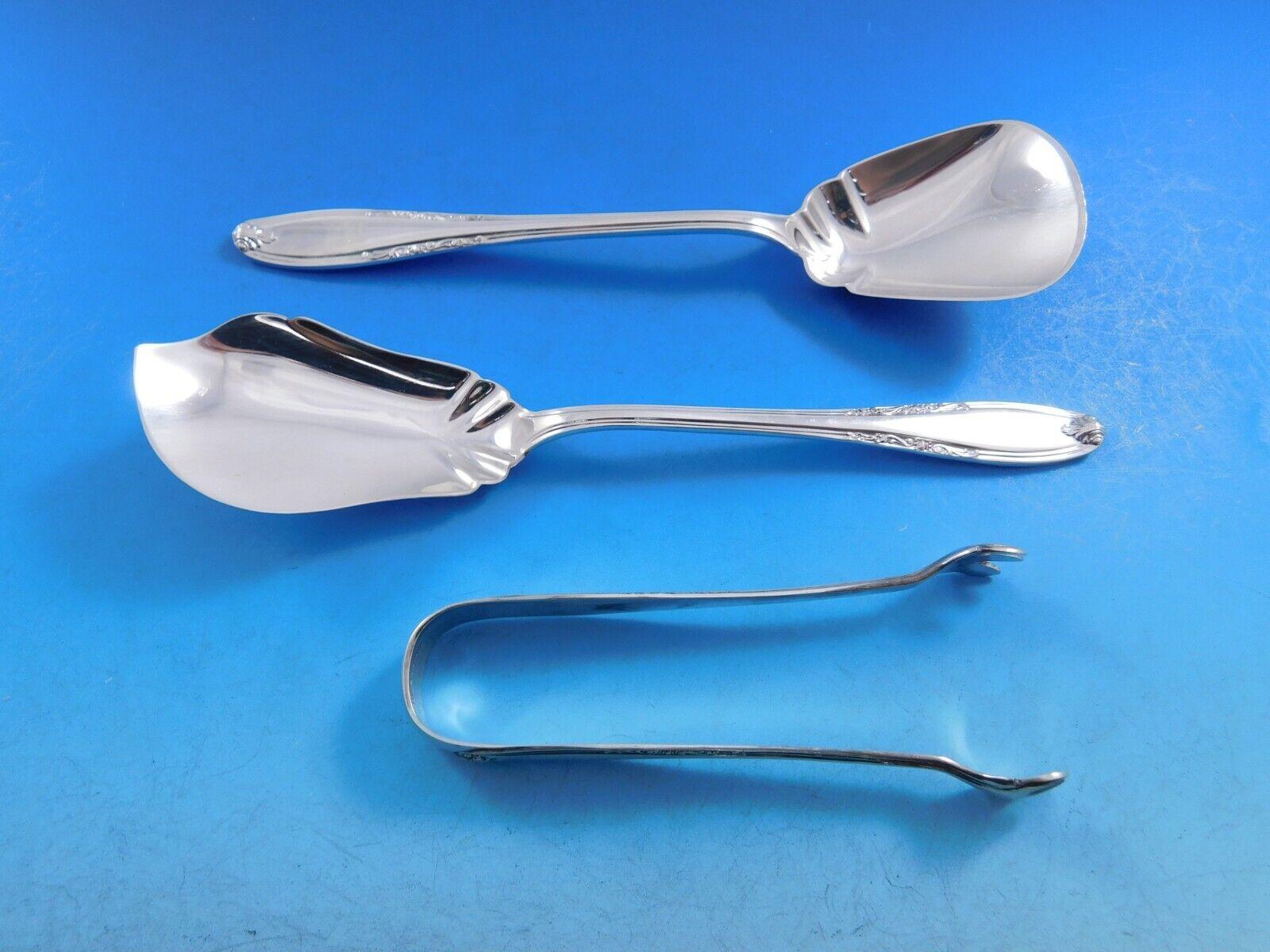 Leonore by Manchester Sterling Silver Flatware Set for 8 Service 84 pcs For Sale 4