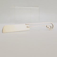 Modernistisches Käse- oder Barmesser aus Sterlingsilber von Leonore Doskow