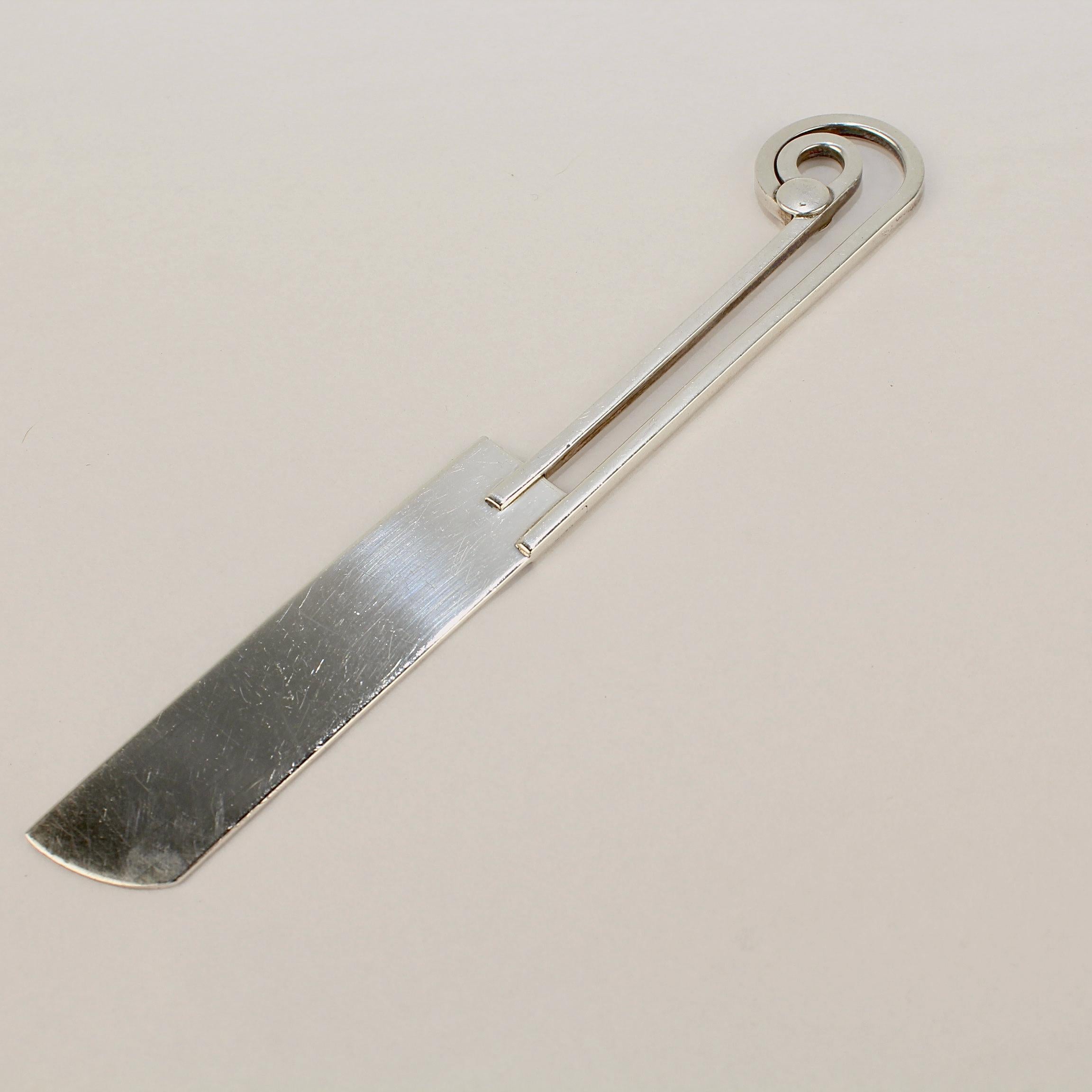 Leonore Doskow Modernist Sterling Silver Cheese or Bar Knife 1