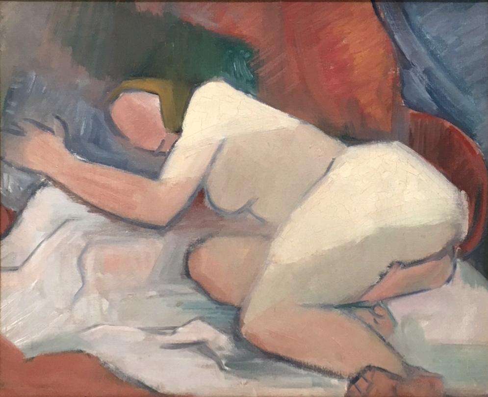 Leontine E. Wallace Nude Painting - Untitled (Reclining Nude)