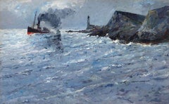 Steamship off the coast
