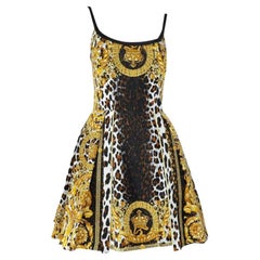VERSACE LEOPARD AND BAROQUE PRINT MINI DRESS It 42 - 6