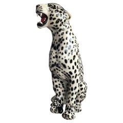 Leopard Black and White Left Sculpture