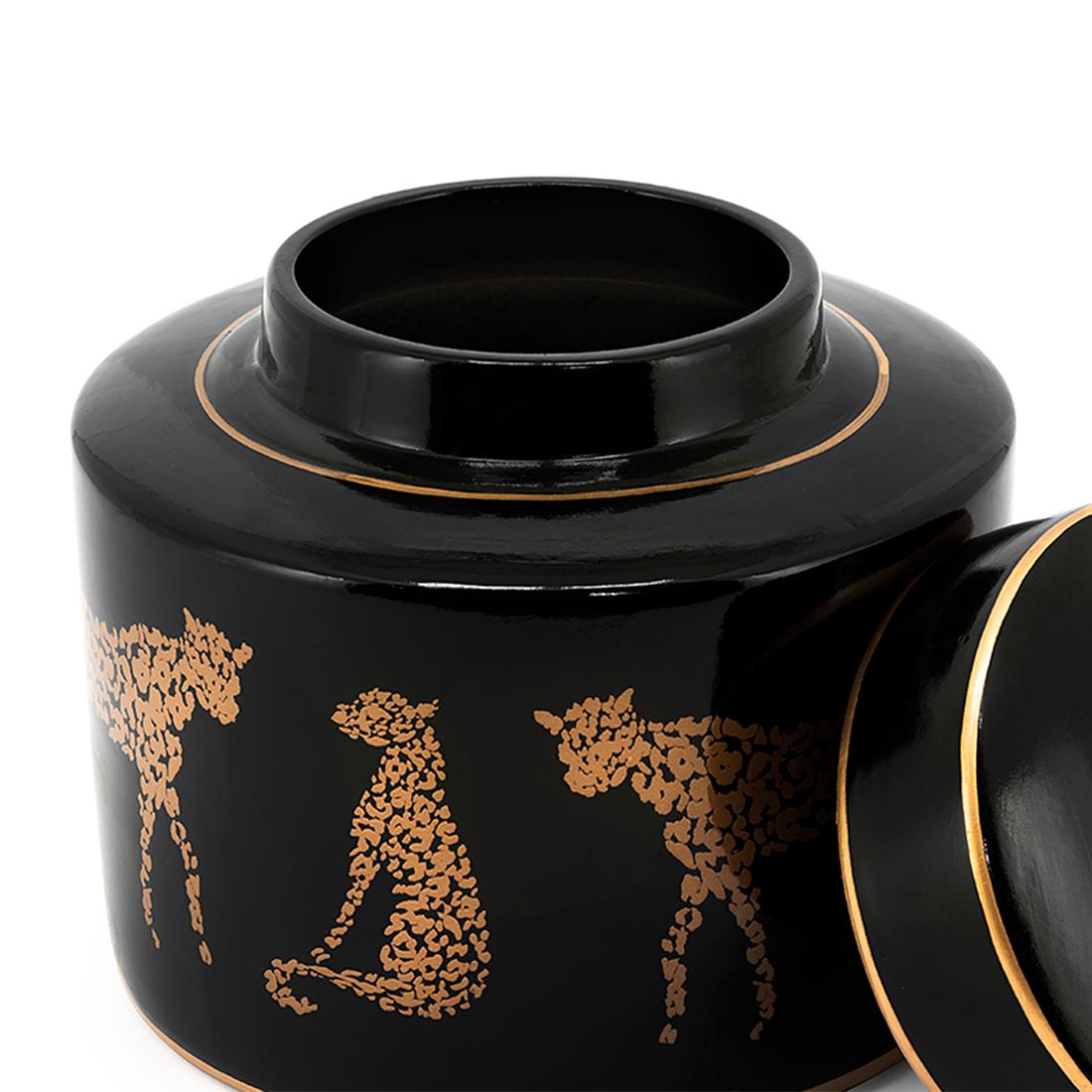 Leoparden-Box (Keramik) im Angebot