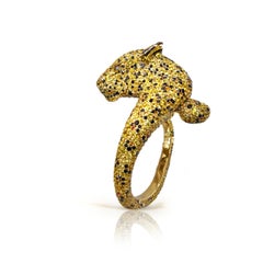 Leopard Bracelet in 18K Yellow Gold by Andre Marcha