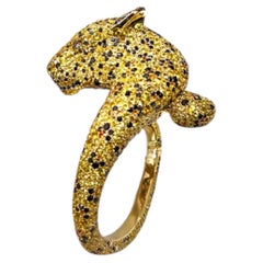 Leopard Bracelet in 18K Yellow Gold by Andre Marcha
