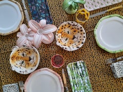 Leopard Ceramic Ashtray Handpainted and Handmade in Italy