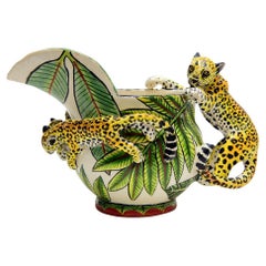 Leopard Ceramic Jug , hand made in South Africa