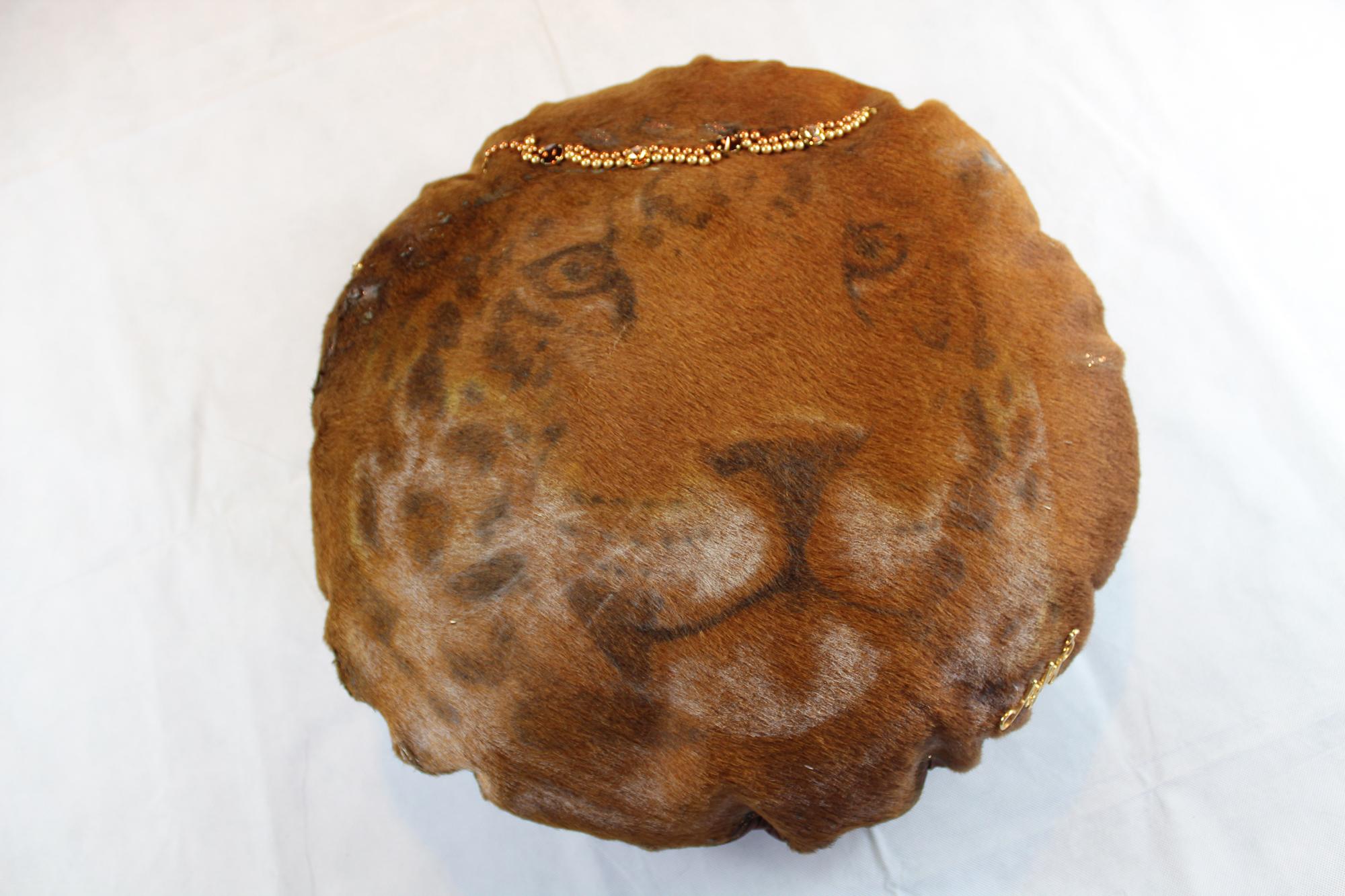 Leopard Cushion, Cow Leather, Made in Italy In New Condition In Verona, IT