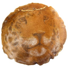 Leopard Cushion, Cow Leather, Made in Italy