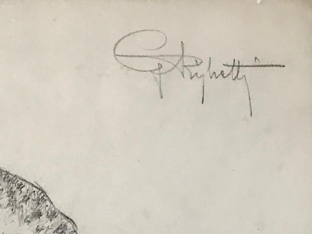 Inizio XX secolo Disegno del leopardo, Guido Righetti, 1919