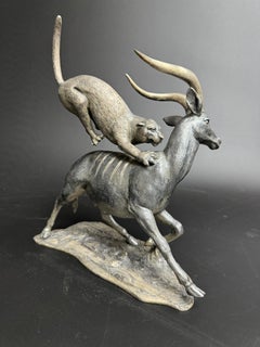 Le léopard et Bongo en argent massif et vermeil - Miracoli - Milan