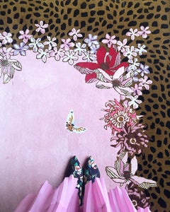 Leopard Florals Hand Tufted Wool and Viscose Rug by Wendy Morrison