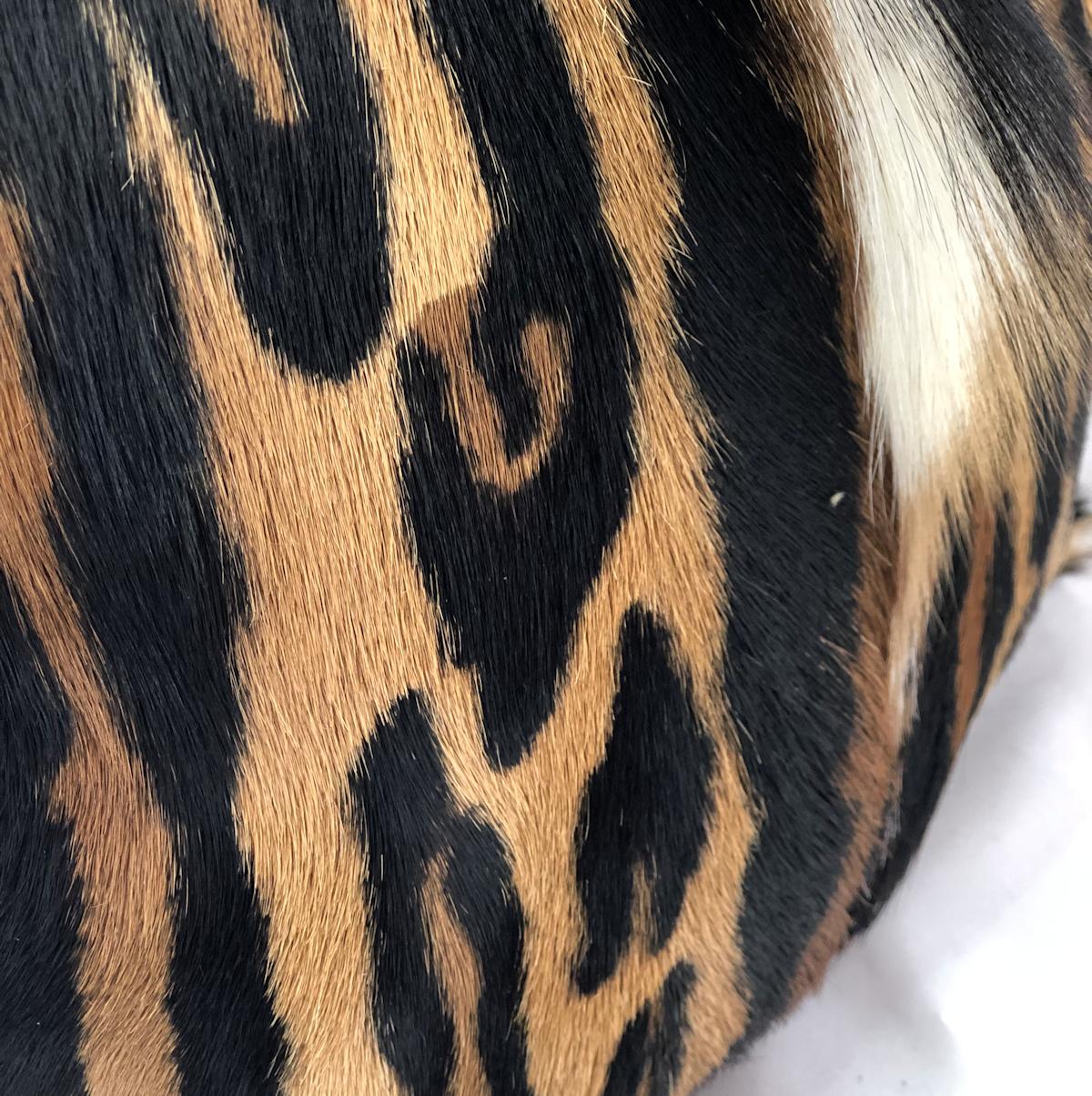 Contemporary Leopard Fur Pillow, Springbok Skin 16x16