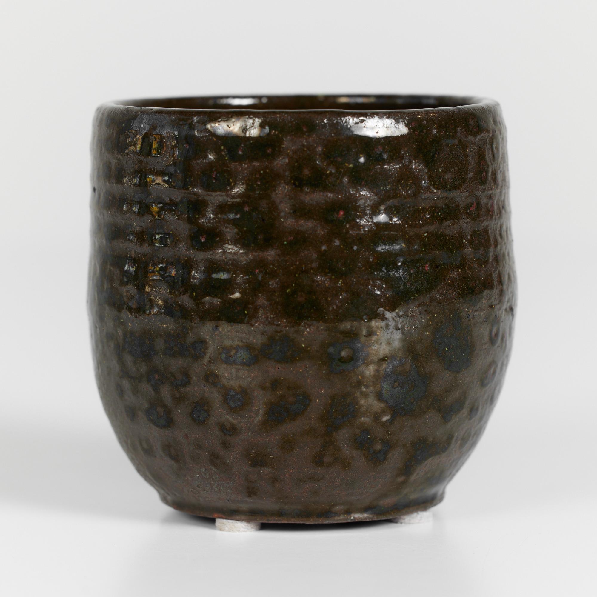 20th Century Leopard Glaze Ceramic Vessel