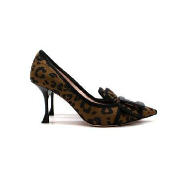leopard pumps low heel