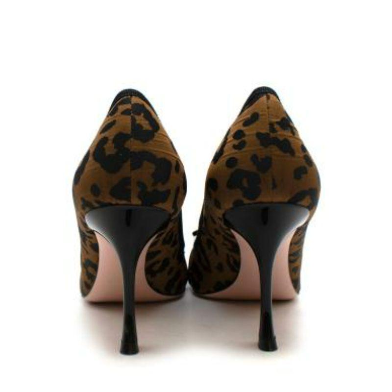 Women's Leopard jacquard Gommentine 85 heeled pumps For Sale