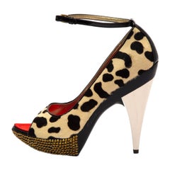 Leopard Pony-Style Calfskin Heels Size IT 38