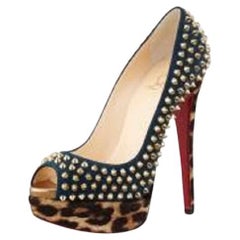 Lady Peep Pumps aus Ponyhaar mit Leopardenmuster