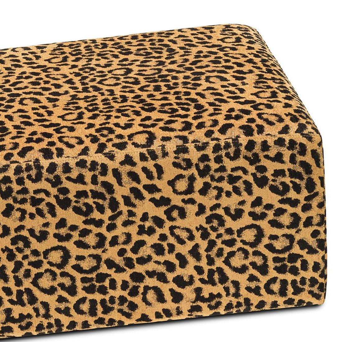 Hand-Crafted Leopard Pouf For Sale