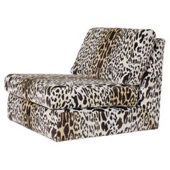 Retro Leopard-print armchair from the 70s