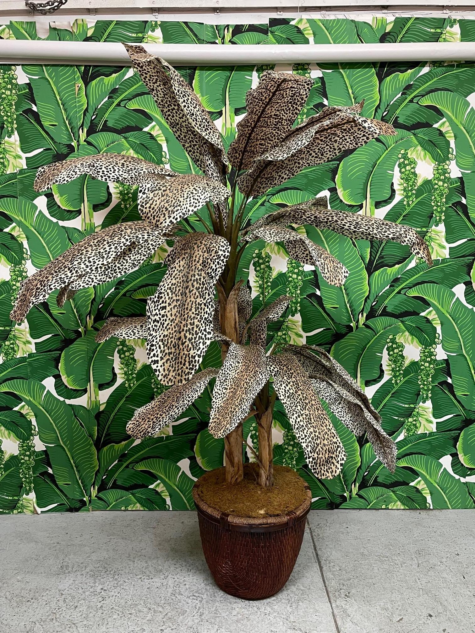 Leopard Print Artificial Palm Tree 1