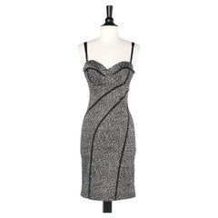 Leopard print black and grey  bustier dress Morghy 