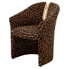 Leopard Print Cowhide Hermes-Style Chair