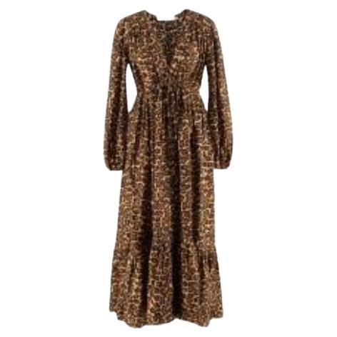 Zimmermann Leopard Print Silk Dress - US 6 For Sale