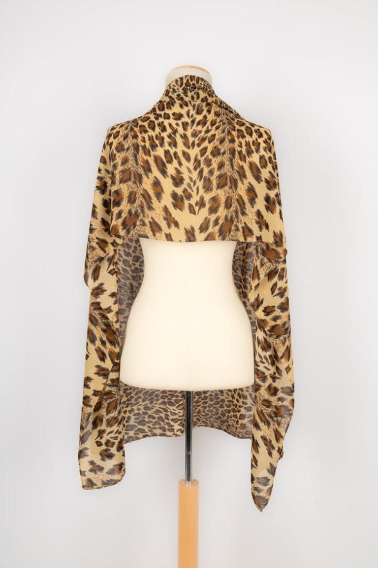 Leopard Print Long Bustier Evening Dress For Sale 5