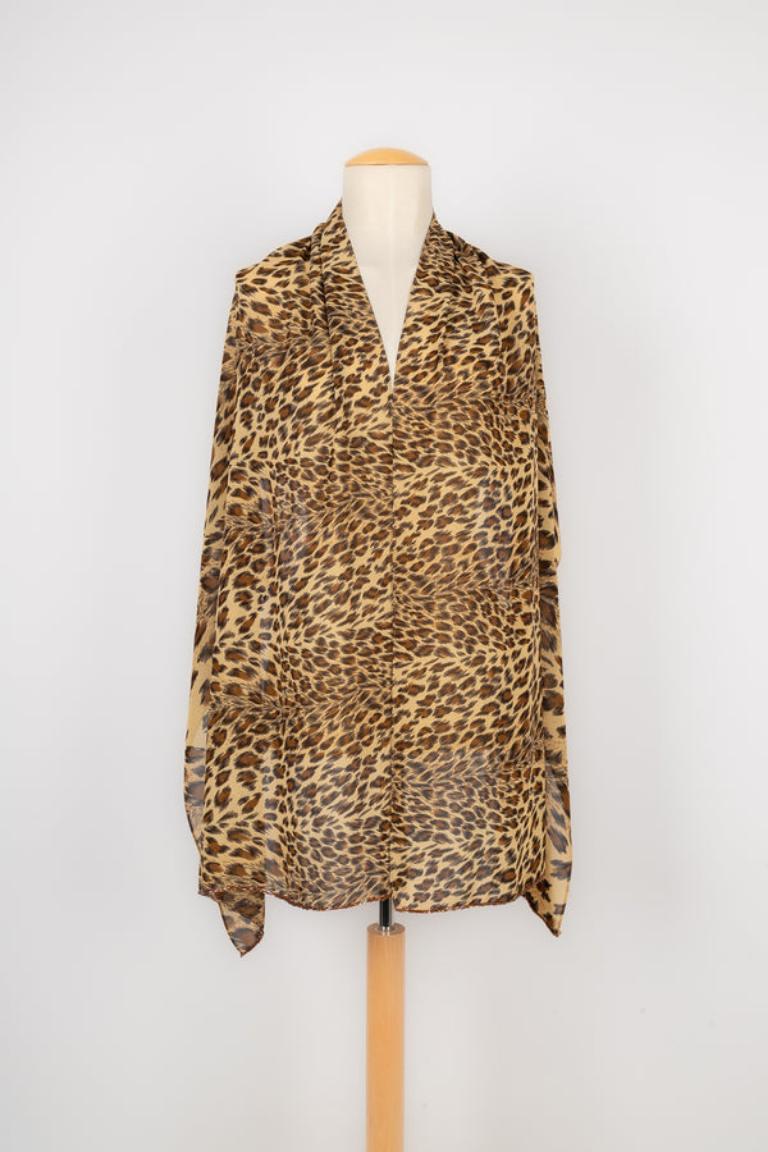 Leopard Print Long Bustier Evening Dress For Sale 6