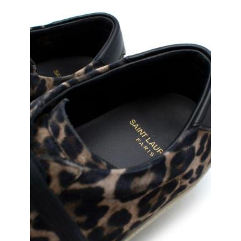 Leopard Print Suede Court Classic Sneakers For Sale 1