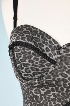 Leopard printed balconnet dress Morghy