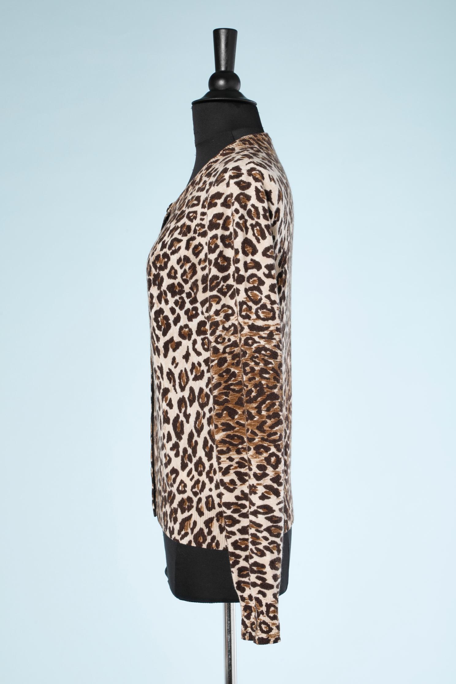 mens leopard print cardigan