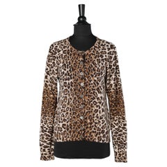 Leopard printed cachemire knit cardigan Dolce 
Gabbana