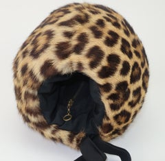 Leopard Printed Fur Muff Hand Warmer, 1950’s