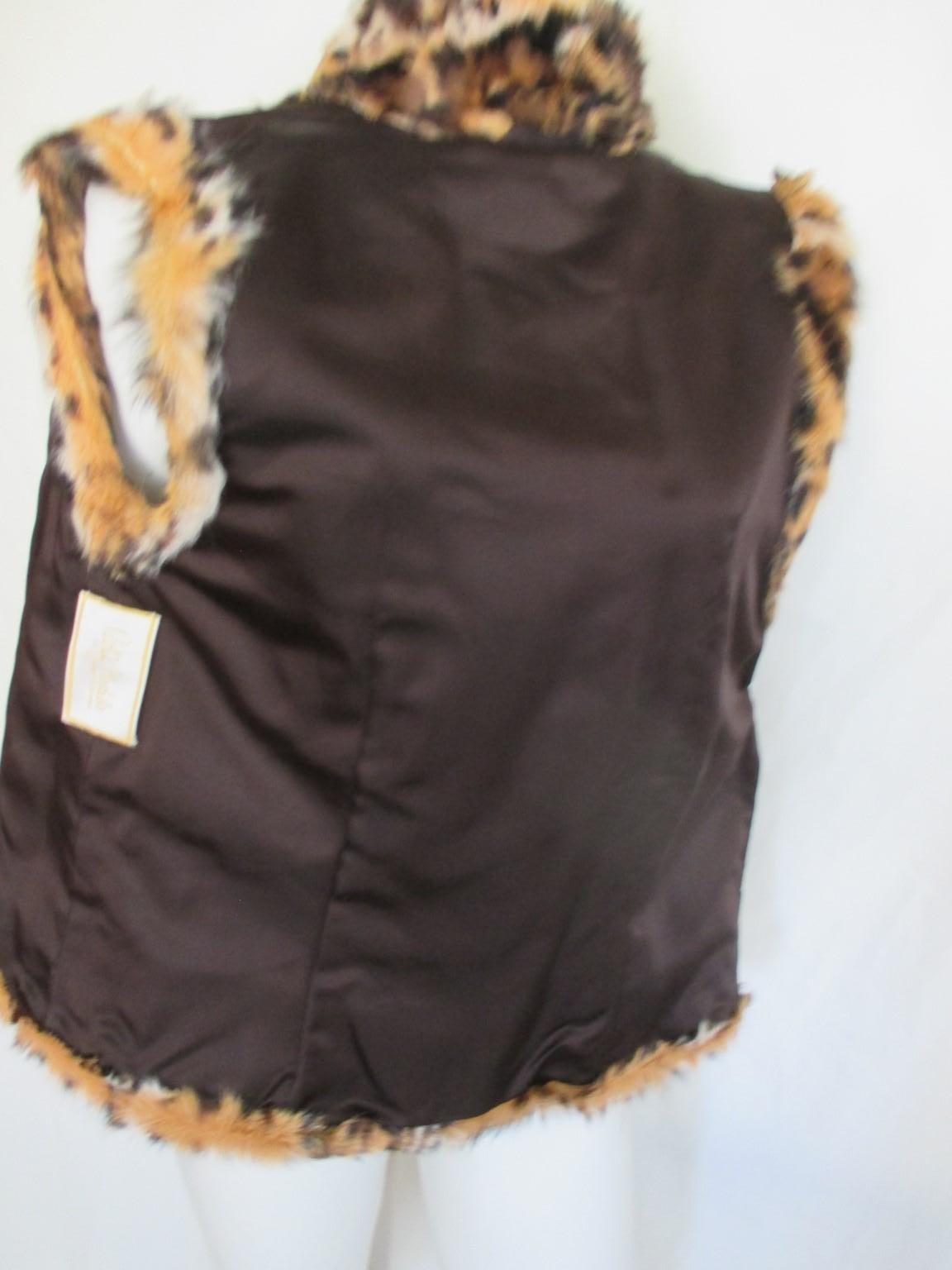 Women's or Men's Leopard Printed Fur Vest