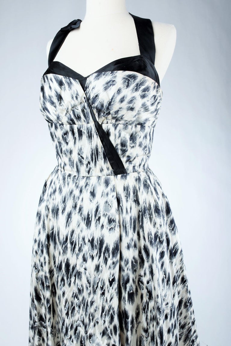 Leopard printed silk Evening Dress by Jacques Fath Haute Couture Circa  1955-1960 For Sale at 1stDibs | jacques fath dress