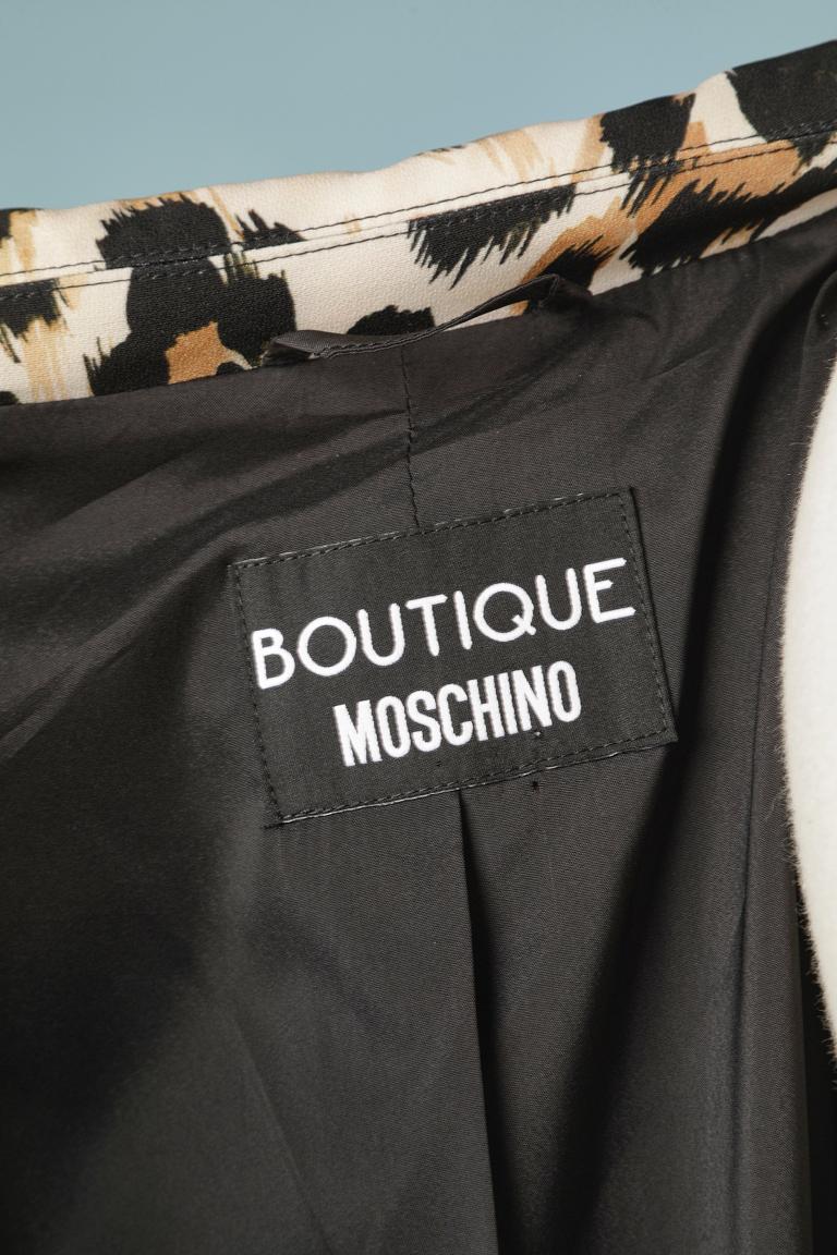 Leopard printed single breasted blazer Boutique Moschino  For Sale 5