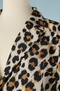 Blazer à simple boutonnage imprimé léopard Boutique Moschino